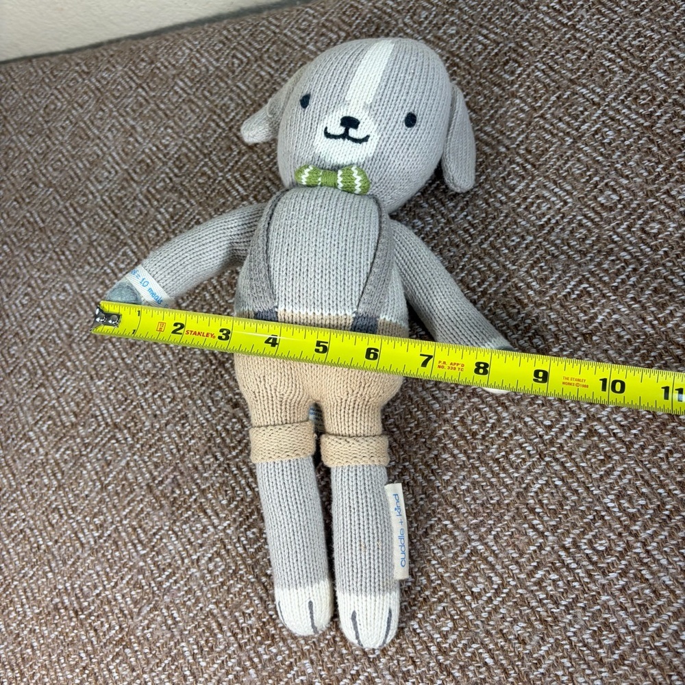 Cuddle and Kind Noah the Dog Plush Animal Toy Hand Knit Peru 13" Baby Keepsake - Picture 8 of 8